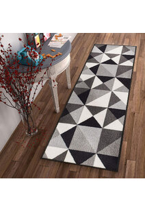Atlanta Geometric Triangle Grey Rug