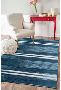 Atlanta Blue Modern Striped Rug
