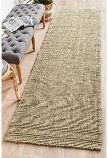 Agra Tan Hand Loomed Jute Rug