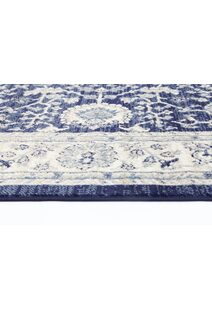 Alfred Blue Traditional Border Rug