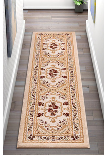 Axel Beige Traditional Floral Rug