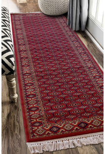 Red Traditional Afghan Rug