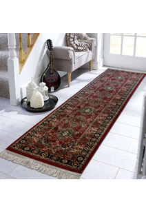 Afghan Traditional Red Border Rug