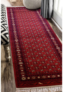 Red Afghan Tribal Medallion Rug