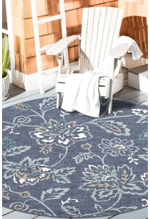 Ambient Blue Floral Rug AO215-B
