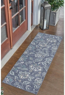 Ambient Blue Floral Rug AO215-B