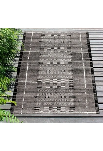 Aperto Black Tribal Pattern Rug
