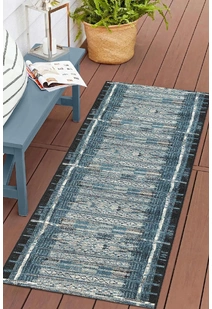 Aperto Blue Tribal Rug APE821-B