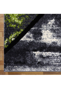 Aria Green Modern Abstract Rug