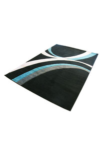 Bonnie Black Modern Abstract Rug