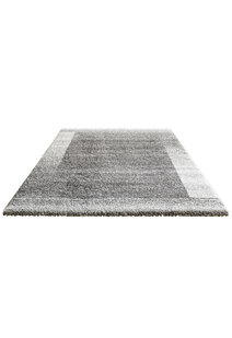 Boston Grey Modern Border Rug