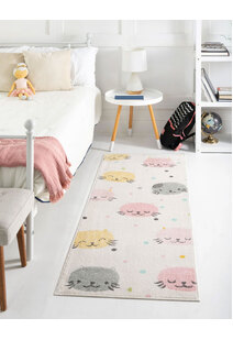 Candy Cat Face Kids Rug