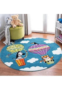 Charlie Hot Air Balloon Kids Rug