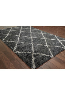 Ciro Black Moroccan Shaggy Rug