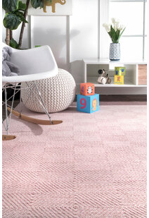 Dhurrie Pink Flatweave Wool Rug