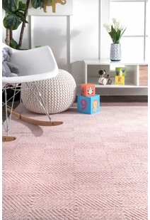 Dhurrie Pink Flatweave Wool Rug