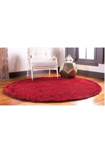 Dream Plain Red Thick Shaggy Rug