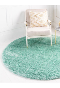 Dream Plain Green Thick Shag Rug