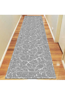 Dylan Grey Greek Key Border Rug