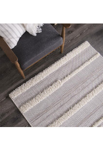 Evan Striped Multi Textured Rug