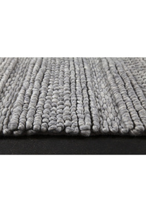 Echo Grey Hand Braided Wool Rug