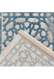 Fabian Damask Blue Rug
