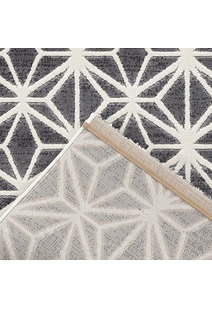 Fabian Geometric Grey Rug