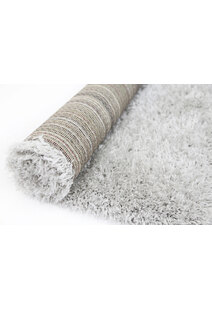 Flavia Plain Grey Thick Shaggy Rug