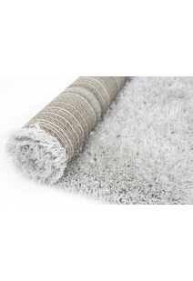 Flavia Plain Grey Thick Shaggy Rug