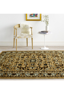 Gil Beige Traditional Oriental Rug