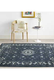 Gil Grey Traditional Medallion Rug