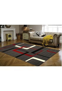 Gil Modern Grey Geometric Rug