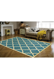Gil Modern Blue Trellis Rug