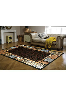 Gil Brown Animal Print Safari Rug