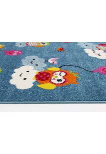 Hello Blue Owl & Balloon Kids Rug 