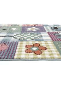 Hello Flower Geometric Kids Rug