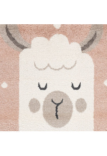 Kade Llama / Alpaca Pink Kids Rug