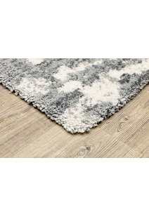 Kupa Modern Grey Shaggy Rug