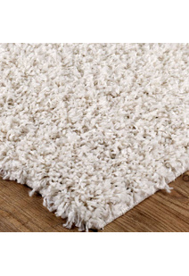 Lara Plain Cream Shaggy Rug