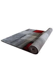 Lucia Red Square Pattern Rug