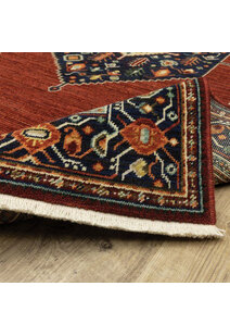 Leah Medallion Fringed Wool Rug