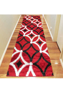 Logan Modern Red Shaggy Rug