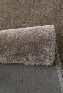 Luxe Plain Brown Shaggy Rug