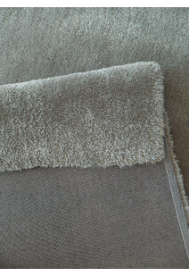 Luxe Plain Silver Shaggy Rug