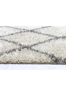 Lusso Cream Moroccan Shaggy Rug