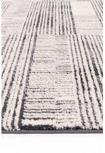 Lyla Light Grey Brick Pattern Rug