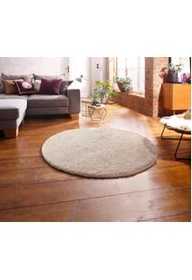 Levis Plain Ivory Thick Shaggy Rug