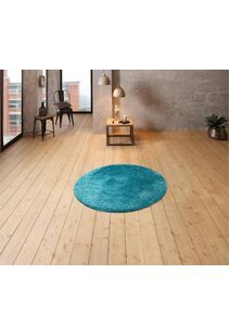 Levis Plain Green Shaggy Rug
