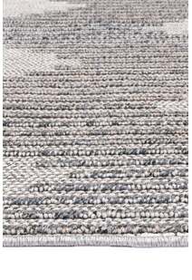 Macy Grey Chevron Striped Rug