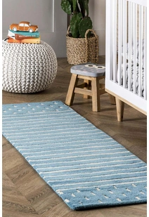 Manilla Kids Wool Rug MAN1507-AQUA-K